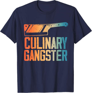 Funny Chef Art Men Women Restaurant Kitchen Food Cooking T-Shirt - T-Shirt | Navy