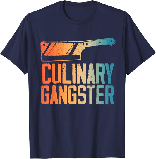 Funny Chef Art Men Women Restaurant Kitchen Food Cooking T-Shirt - T-Shirt | Navy