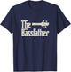 The Bassfather - Distressed Bass Player Dad Fathers Day T-Shirt - T-Shirt | Navy