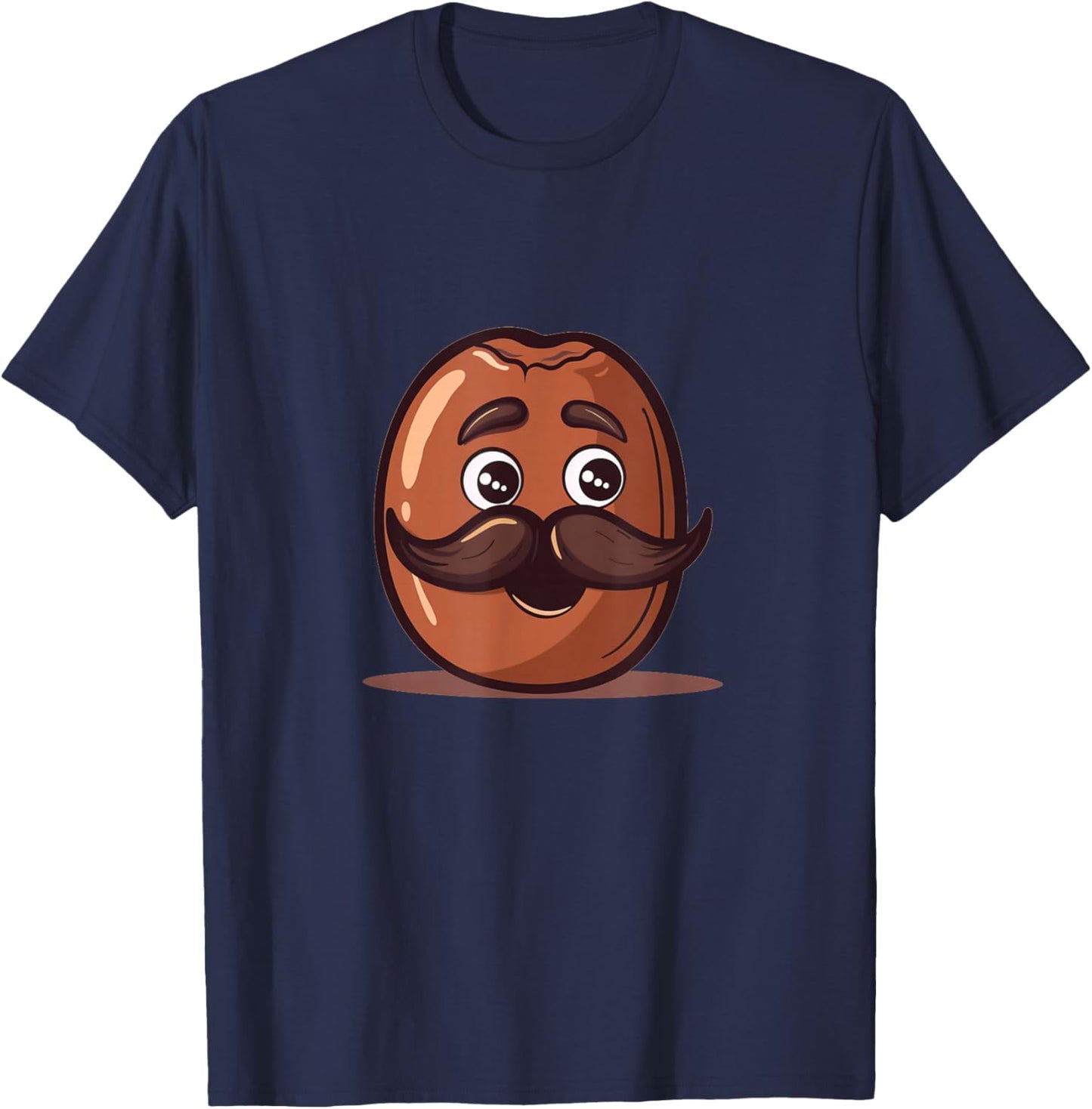 Cool looking Bean with Mustache Beard Costume T-Shirt - T-Shirt | Navy