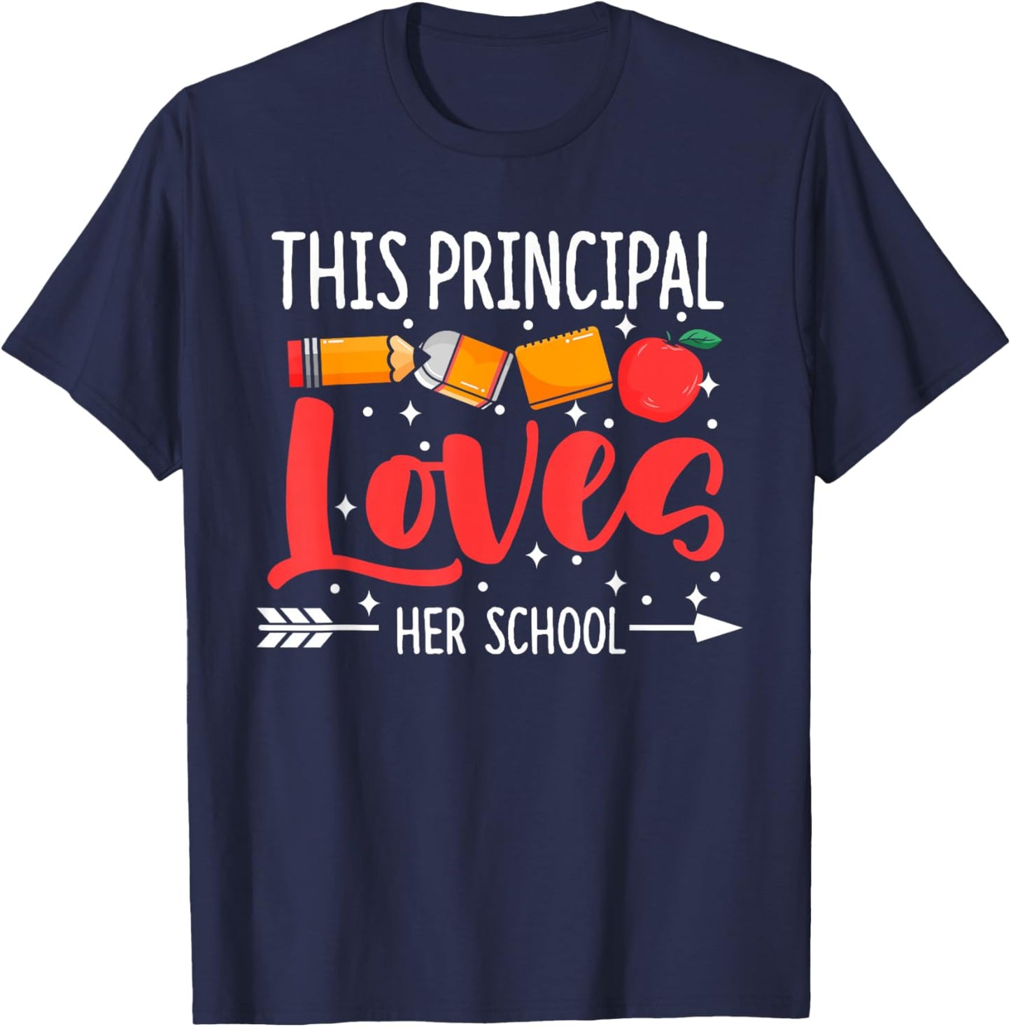 This Principal Loves Her School Principals Women Principal T-Shirt - T-Shirt | Navy