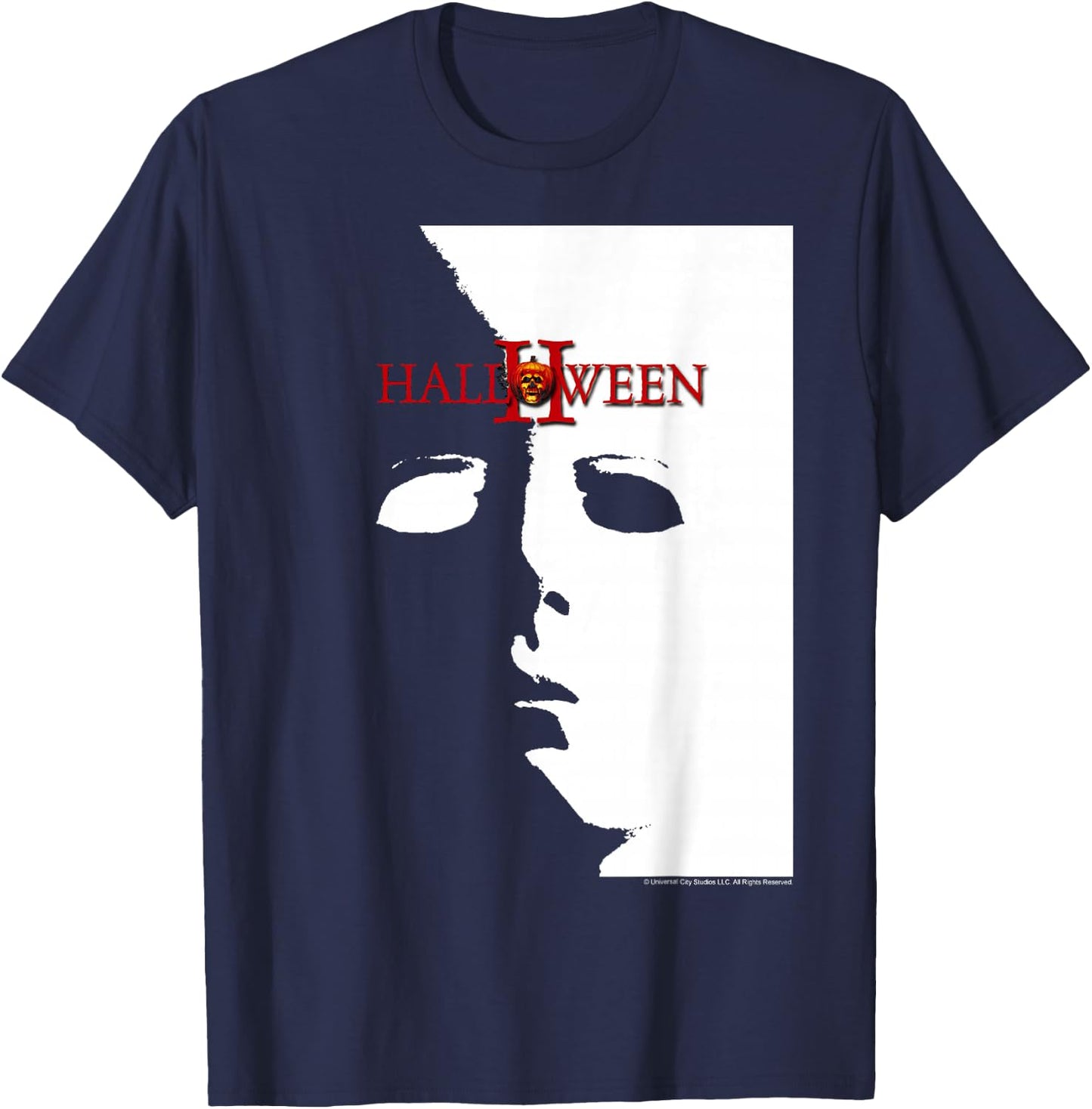 Halloween 2 Michael Myers Mask Poster T-Shirt - T-Shirt | Navy