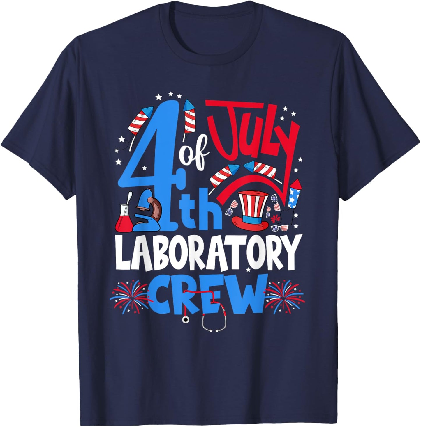 4th Of July Laboratory Crew Laboratory Tech 4th Of July Men T-Shirt - T-Shirt | Navy