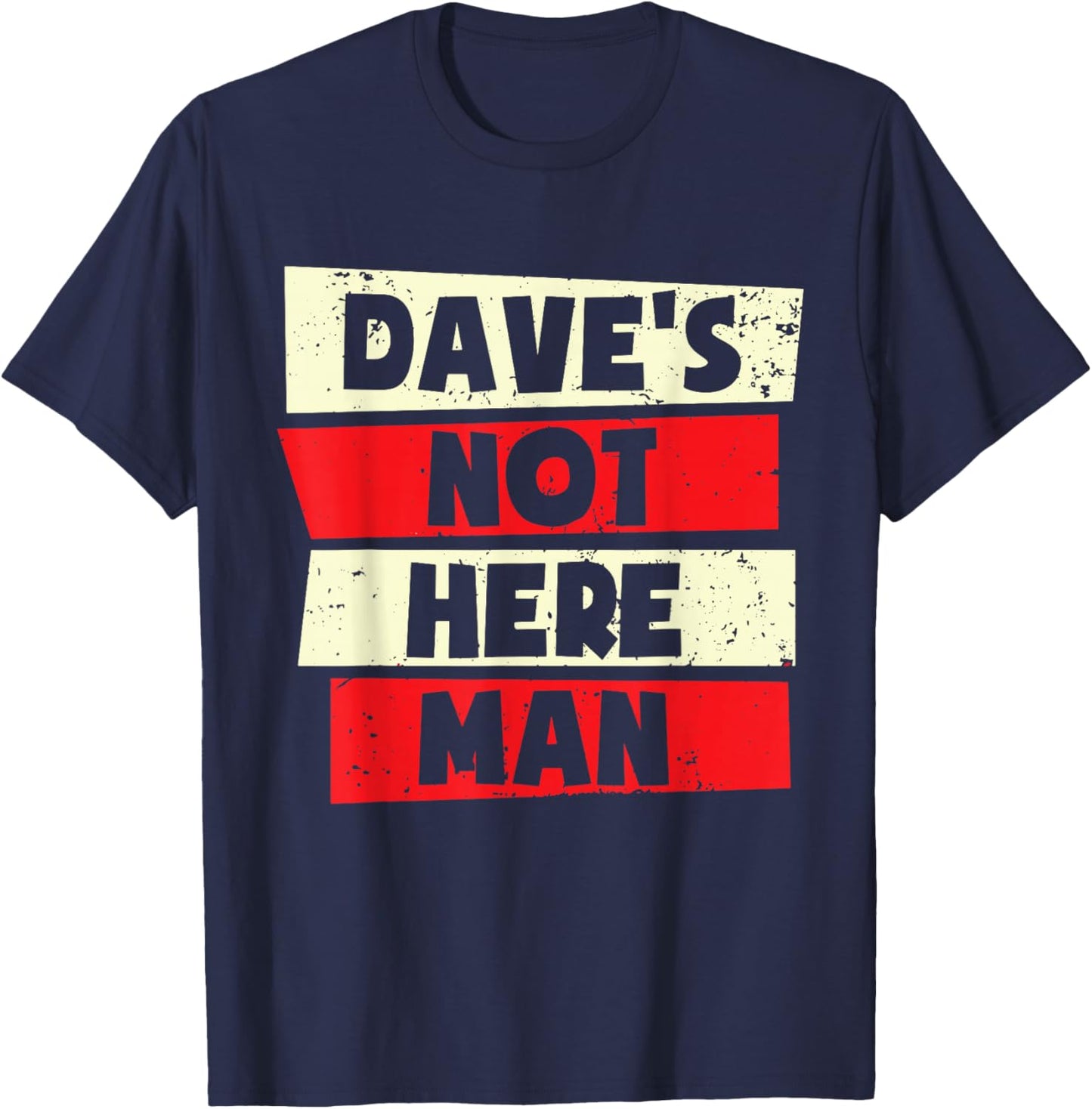 Funny Dave Forename T-Shirt - T-Shirt | Navy