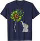 Sunflower Elephant Duchenne Muscular Dystrophy Awareness T-Shirt - T-Shirt | Navy