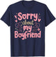Sorry About My Boyfriend T-Shirt - T-Shirt | Navy