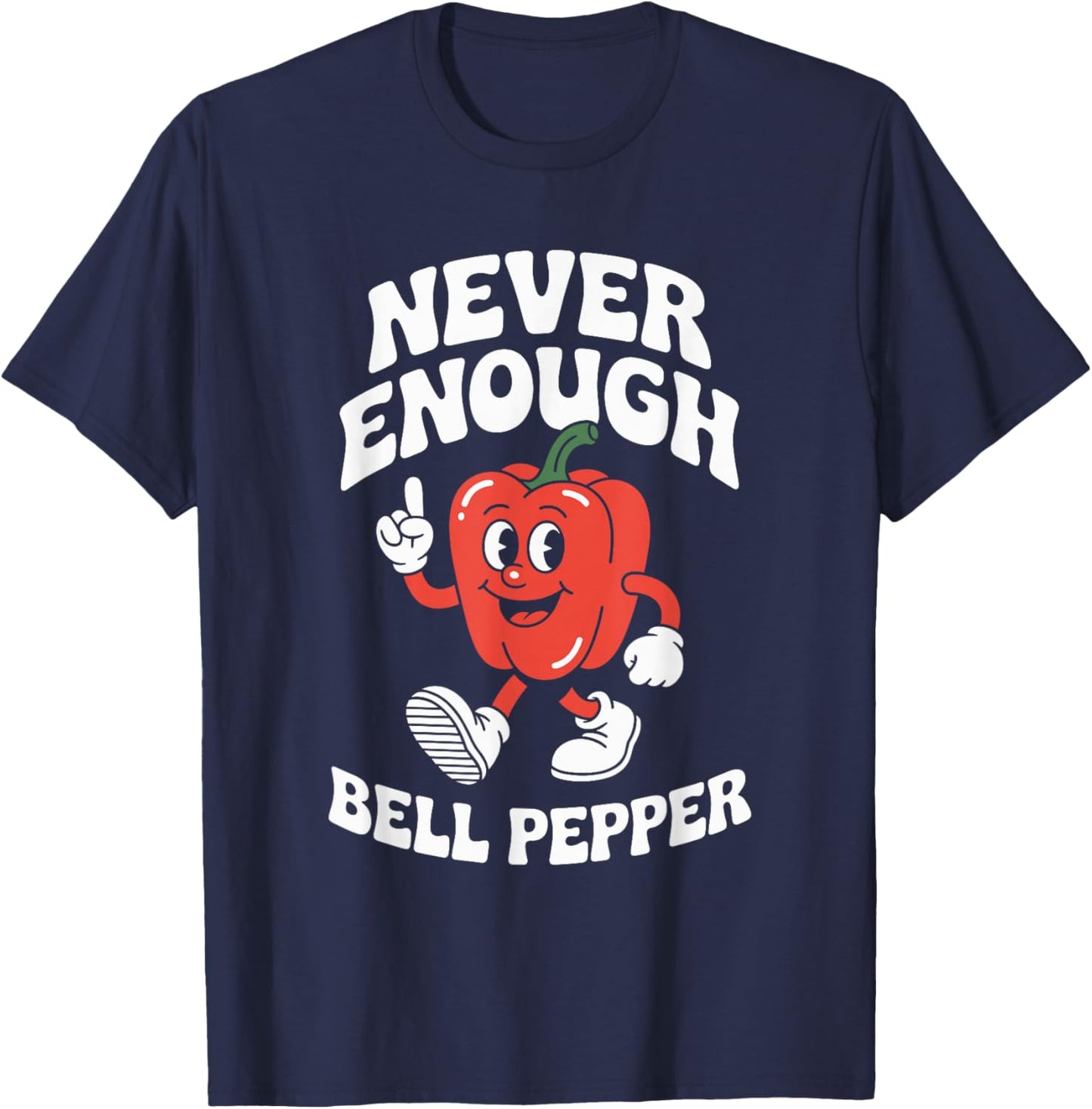 Funny Bell Pepper Retro T-Shirt - T-Shirt | Navy