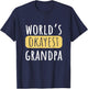 World's Okayest Grandpa Funny Grandparent Joke T-Shirt - T-Shirt | Navy