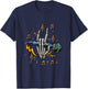 Karaoke Microphone Singer Music Singing Bar Skeleton Gift T-Shirt - T-Shirt | Navy