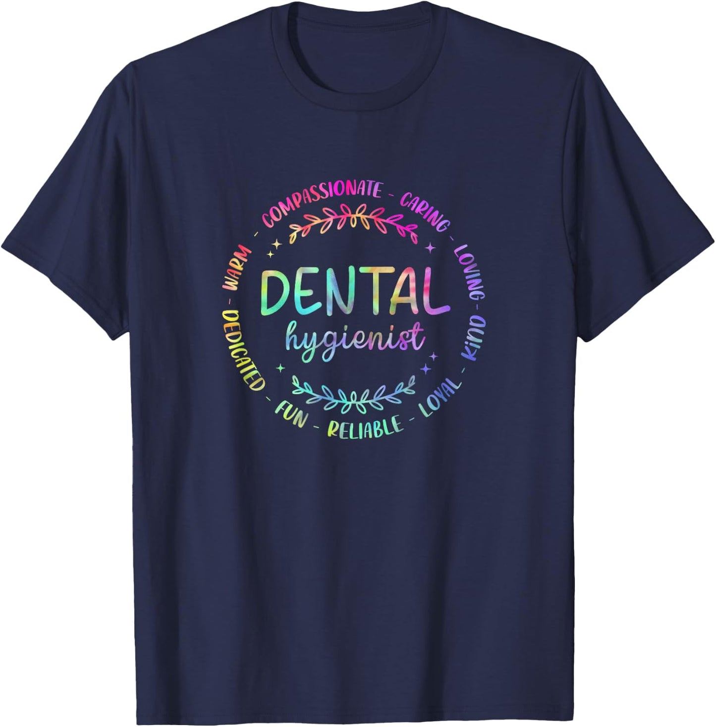Tie Dye Dental Hygienist RDH Dentist Dental Hygienist T-Shirt - T-Shirt | Navy
