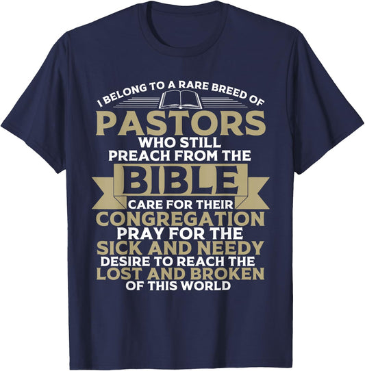 Funny Pastor Appreciation Gift Christian Preacher Men Women T-Shirt - T-Shirt | Navy