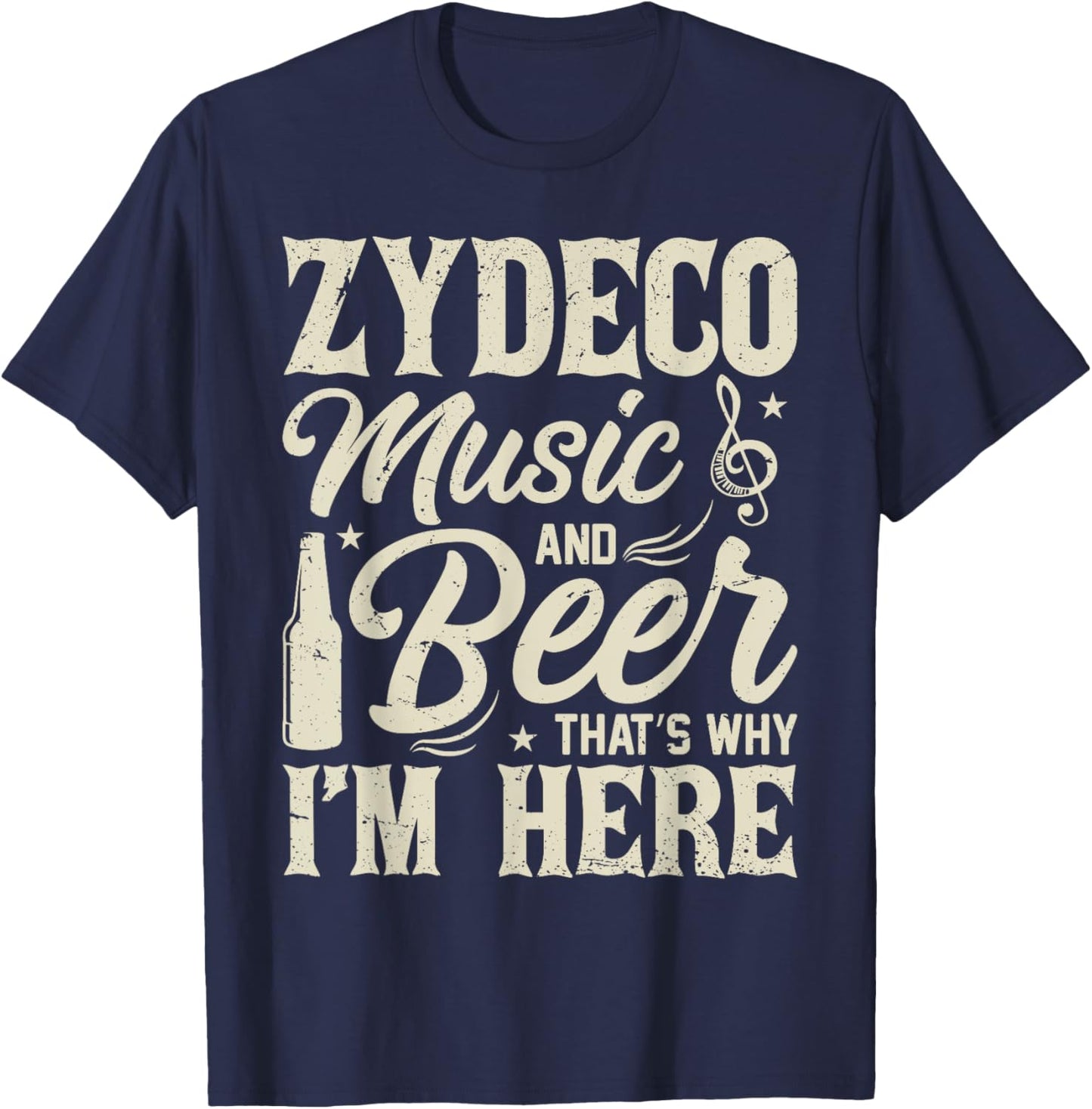 Zydeco Music Fan Celebration and Festivals T-Shirt - T-Shirt | Navy