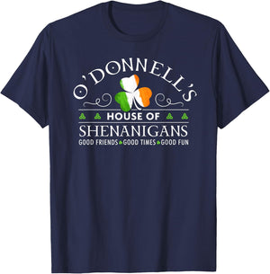 O'Donnell House of Shenanigans Irish Family Name T-Shirt - T-Shirt | Navy
