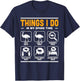 Things I Do In My Spare Time Emu Fans Australian Animal T-Shirt - T-Shirt | Navy