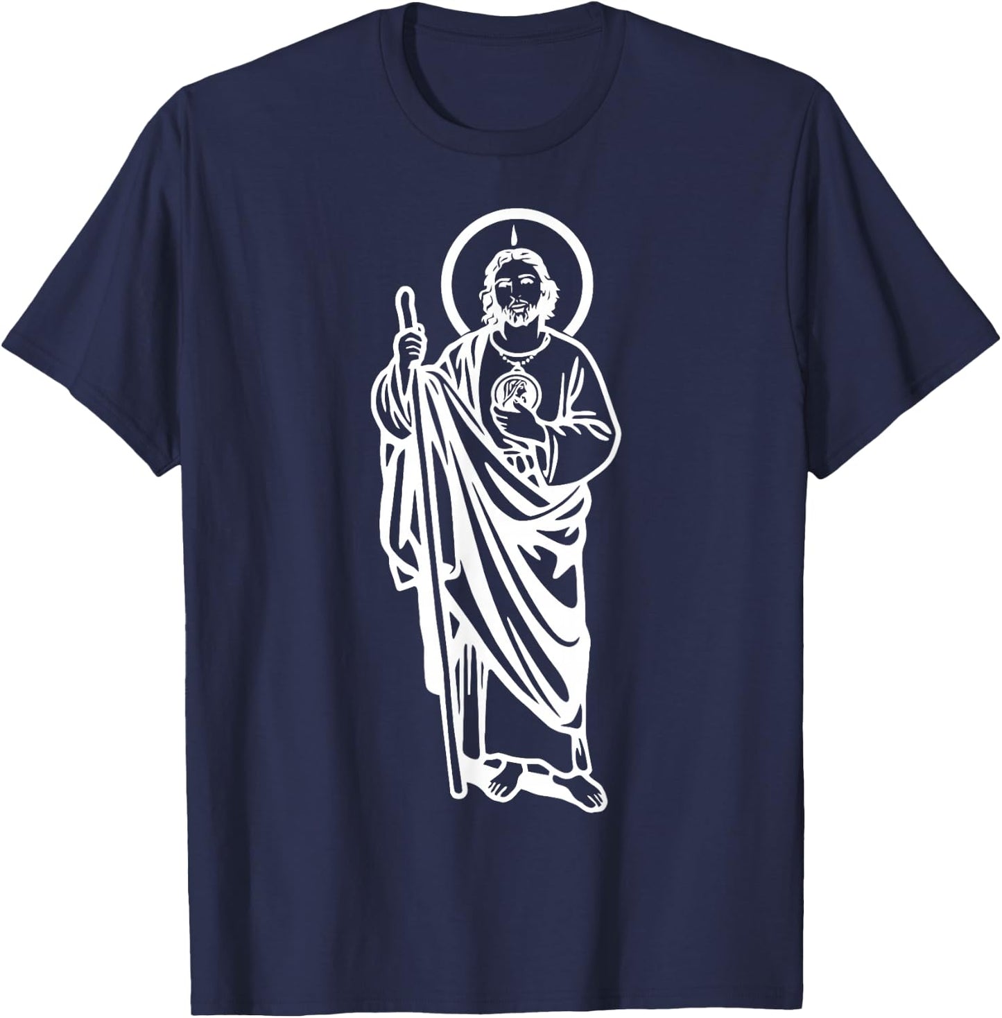 San Judas Tadeo Saint Jude Thaddeus T-Shirt - T-Shirt | Navy