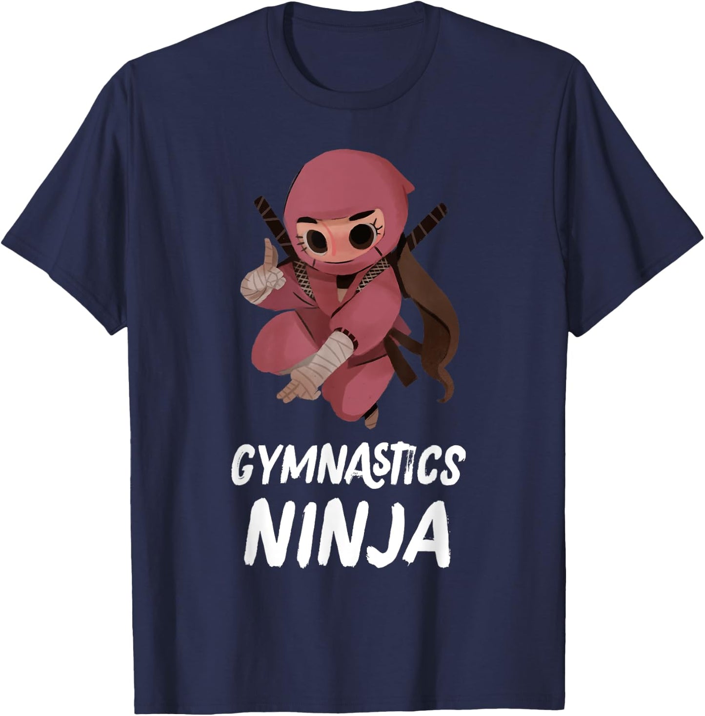 Girls Gymnastics Ninja Funny Sports T-Shirt - T-Shirt | Navy