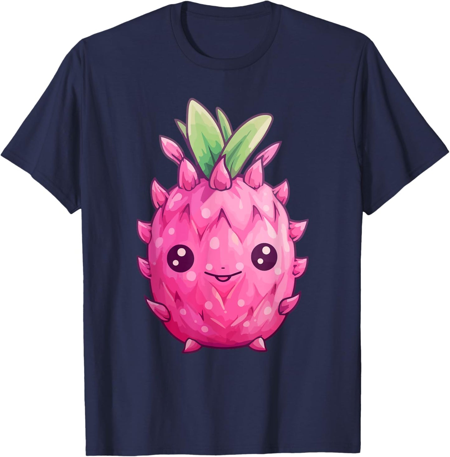 Kawaii Fruits Design - Kawaii Dragonfruit T-Shirt - T-Shirt | Navy