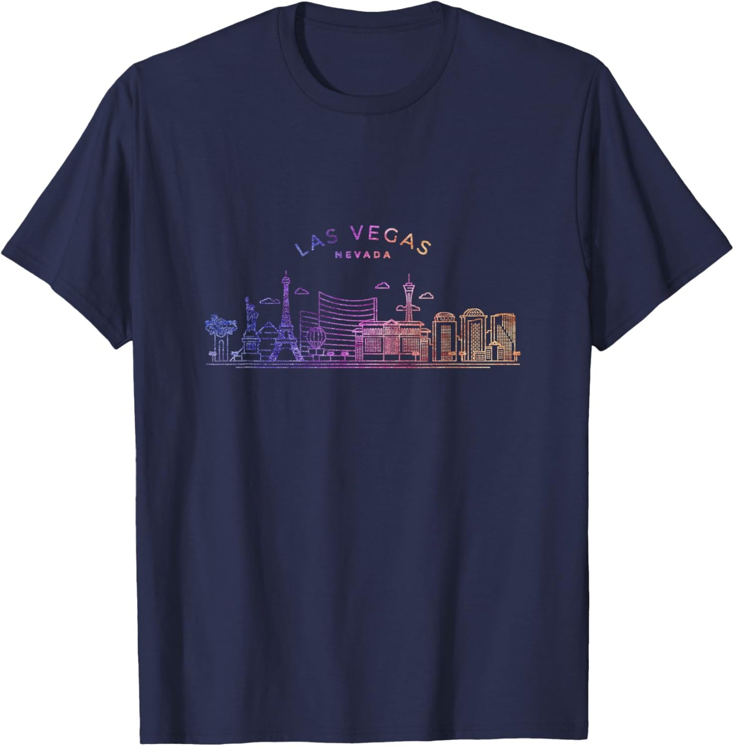 Las Vegas Skyline Cityscape City Metropole T-Shirt - T-Shirt | Navy