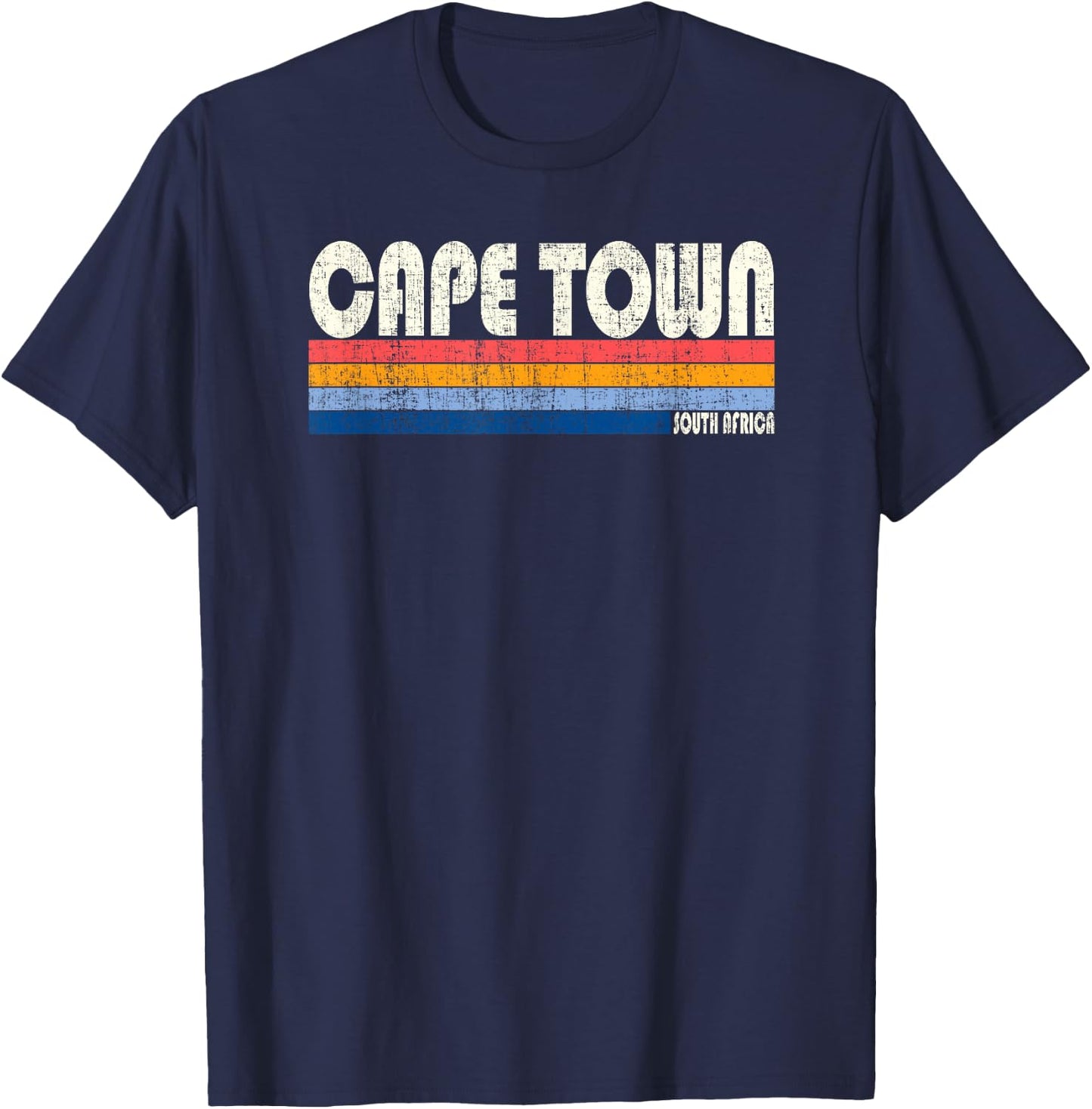 Vintage 70s Cape Town, South Africa T-Shirt - T-Shirt | Navy