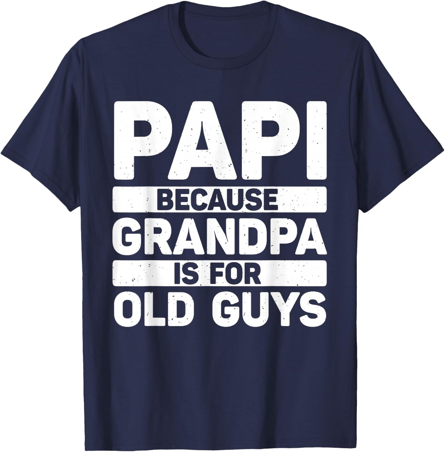 Papi Design For Grandpa From Grandkids Father's Day Papi T-Shirt - T-Shirt | Navy