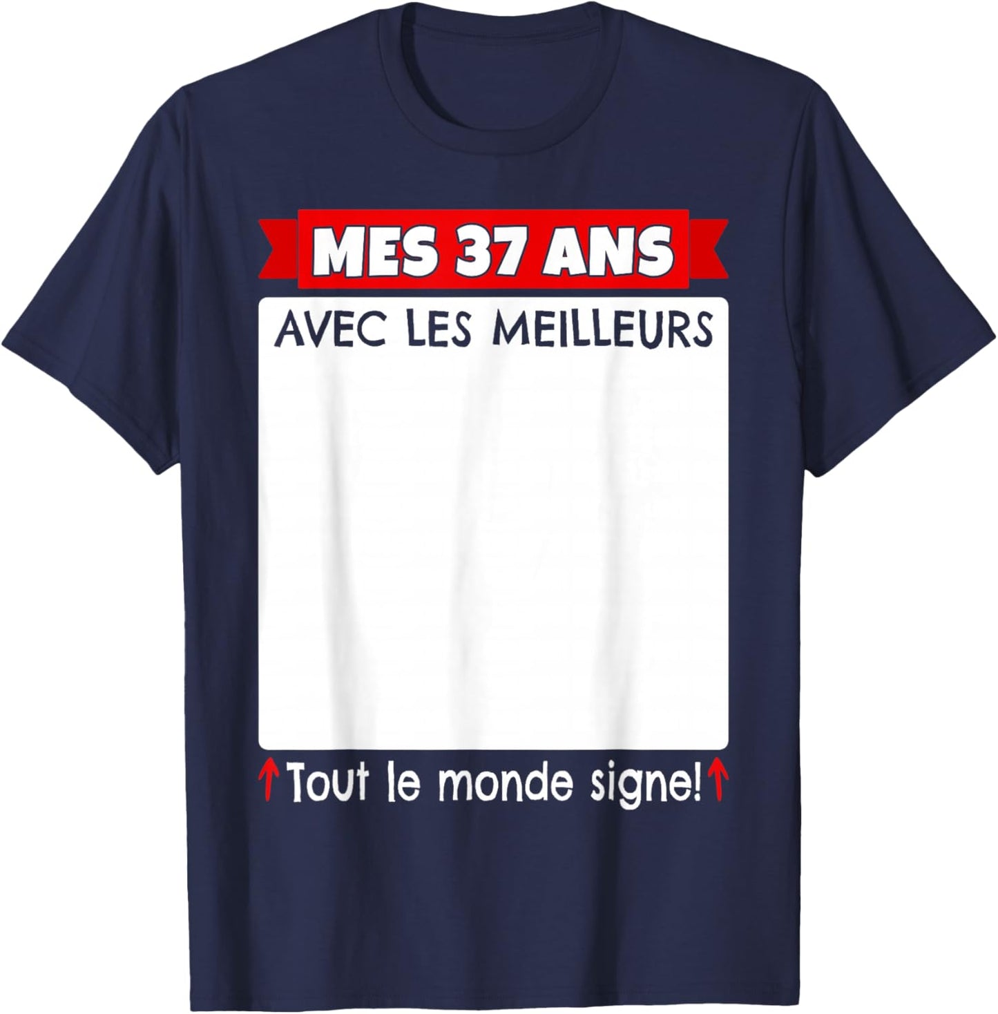 37 Years to Sign 37 Years Birthday Man Woman Anniv 37 T-Shirt - T-Shirt | Navy