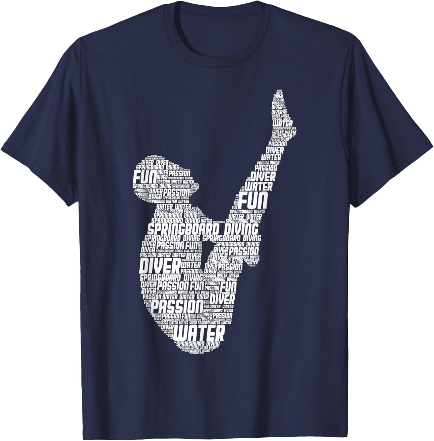 Springboard Diver Springboard Diving Platform Diving T-Shirt - T-Shirt | Navy
