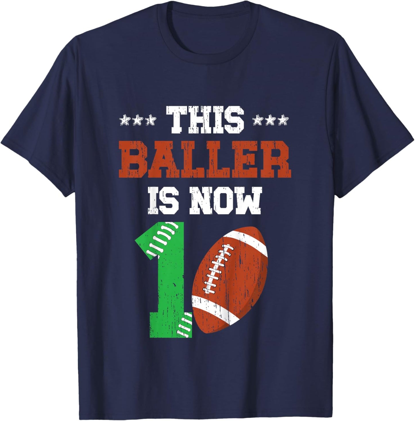 Kids 1st Birthday Party Football Boy One Year Old Football Player T-Shirt - T-Shirt | Navy