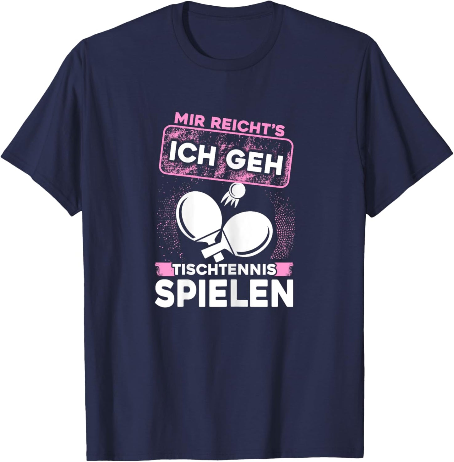 Damen Tischtennis Tischtennisschläger Tischtennisball Frauen T-Shirt - T-Shirt | Navy