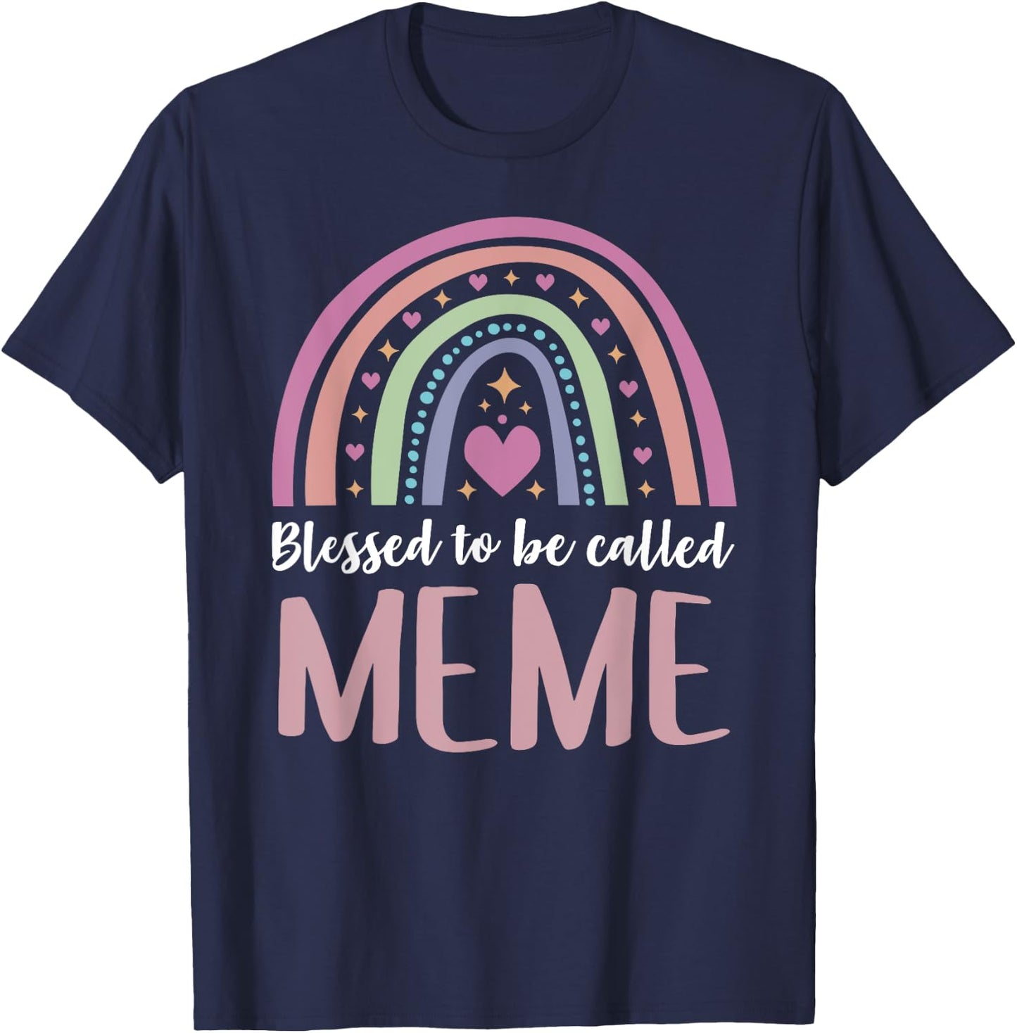 Meme Shirt for Grandma Women Mothers Day Blessed Meme T-Shirt - T-Shirt | Navy
