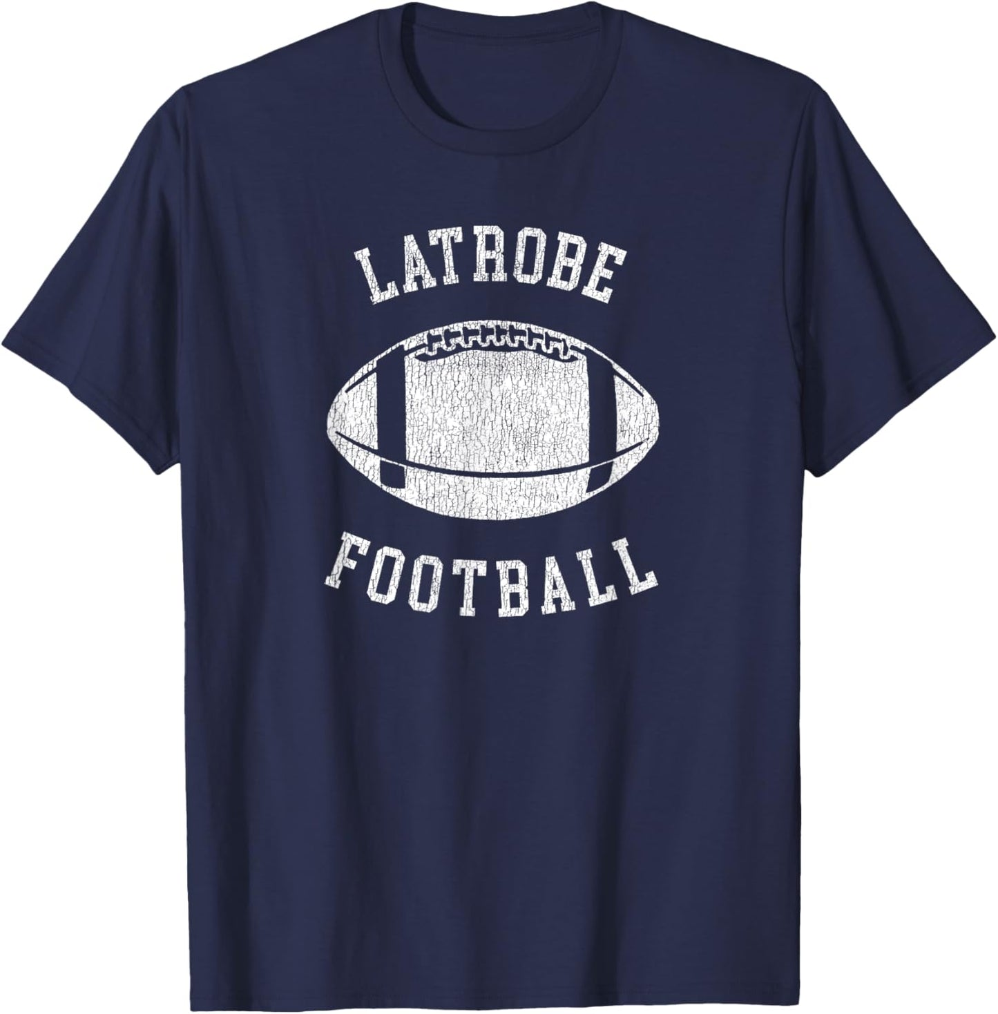 Latrobe Football Distressed Vintage 80's Throwback Classic T-Shirt - T-Shirt | Navy