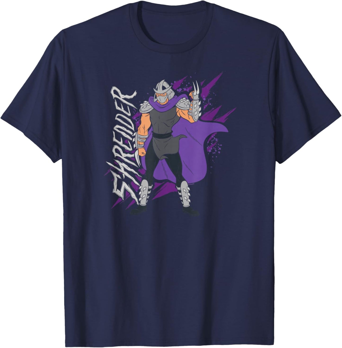 Teenage Mutant Ninja Turtles - Shredder Villain Slash T-Shirt - T-Shirt | Navy
