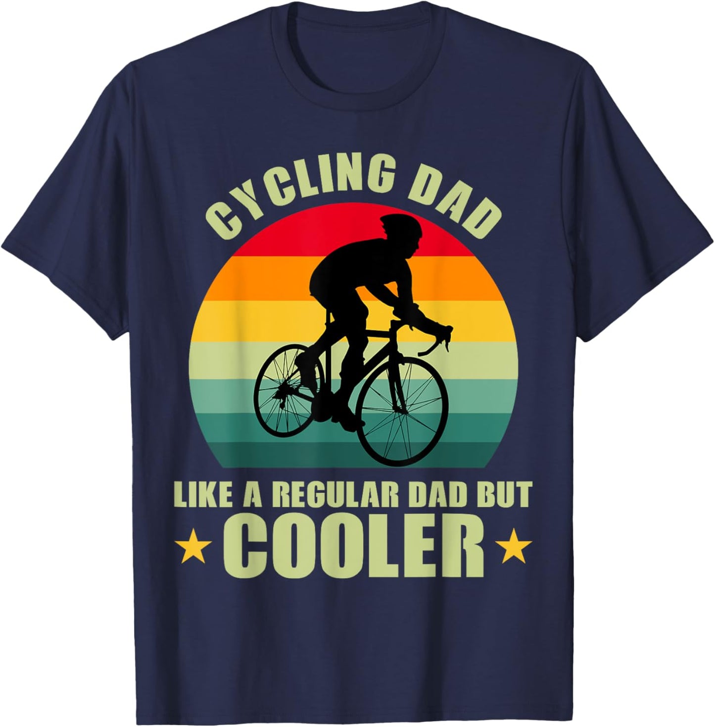 Funny Cycling Dad Design Dad Bike Race Rider Cyclist T-Shirt - T-Shirt | Navy