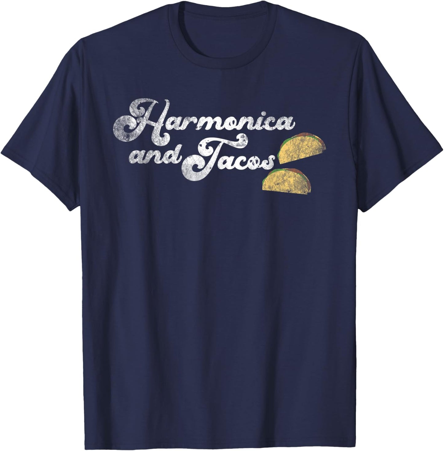 Harmonica And Tacos T-Shirt - T-Shirt | Navy