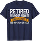 Retirement Men Vintage Retired Under New Management See Wife T-Shirt - T-Shirt | Navy