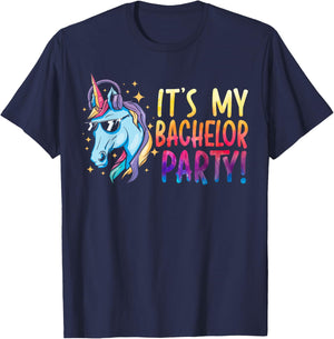 It's My Bachelor Party Unicorn Groom Marriage Wedding T-Shirt - T-Shirt | Navy
