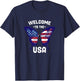 Welcome to the USA Patriotic Butterfly New American Citizen T-Shirt - T-Shirt | Navy