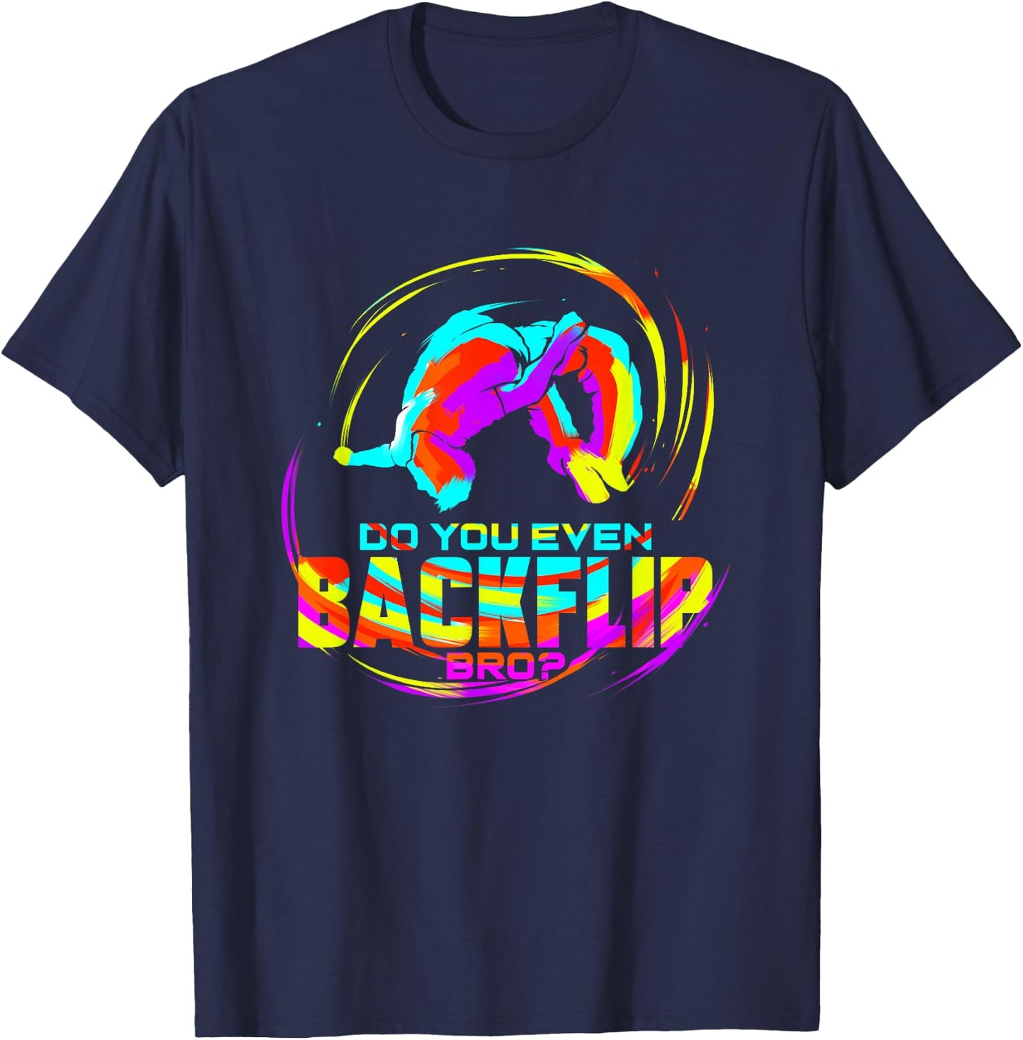 Parkour Runner Gift Traceur Reverse Salto Backflip T-Shirt - T-Shirt | Navy