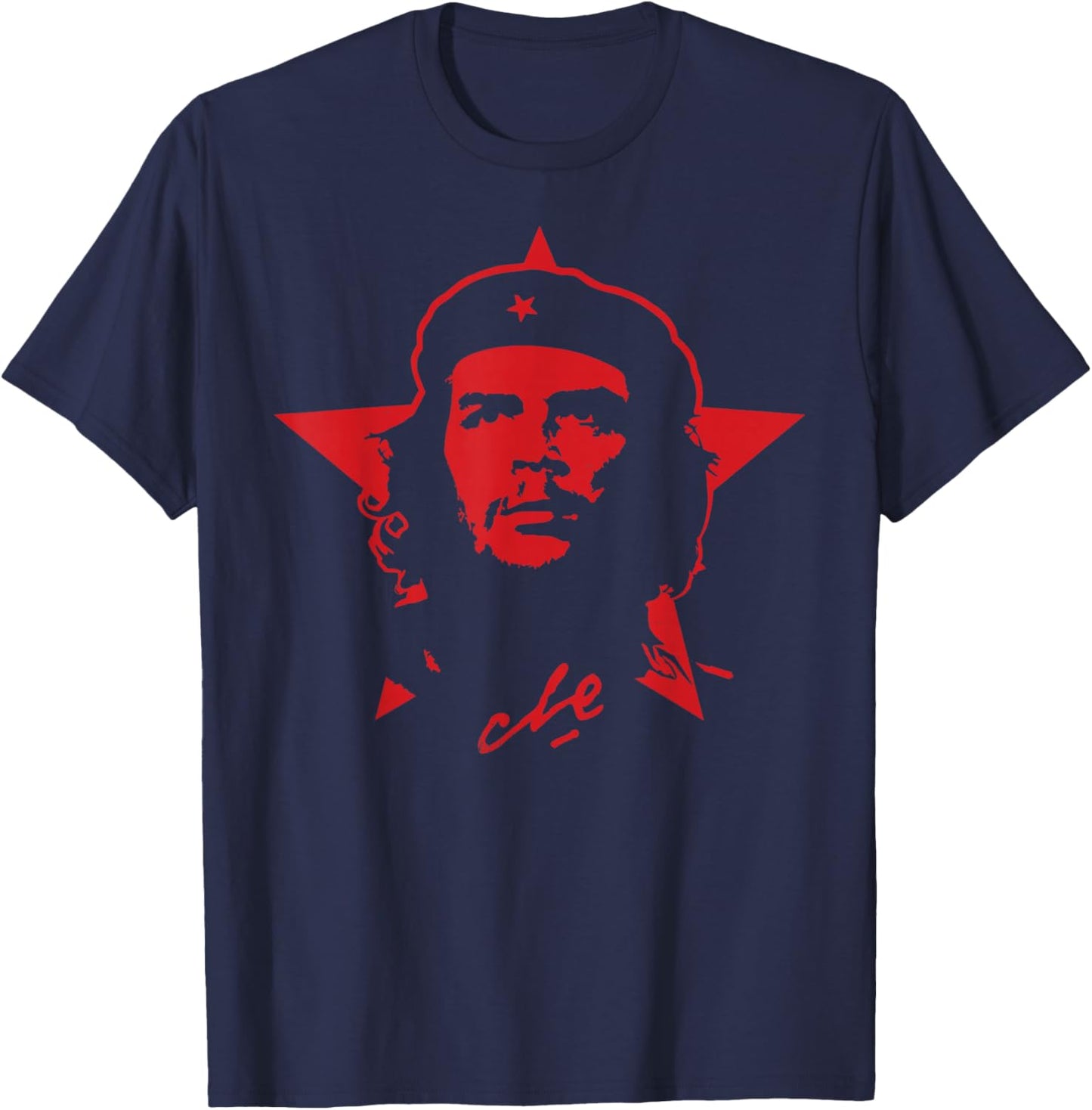 Che Guevara Star Revolution Rebel Cuba Patriotic Red T-Shirt - T-Shirt | Navy