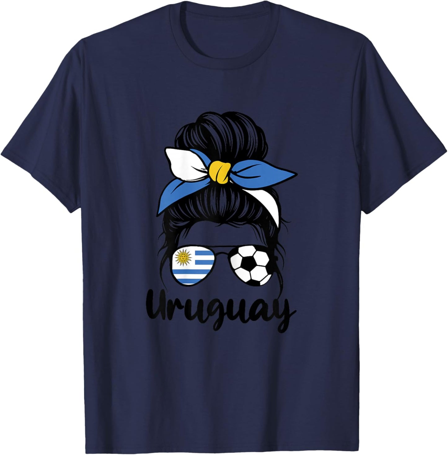 Uruguay Flag Women Mujeres Proud Uruguayan Fans Supporters T-Shirt - T-Shirt | Navy