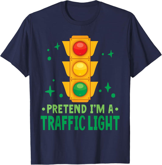 Traffic Lights Halloween Pretend I'm A Traffic Light T-Shirt - T-Shirt | Navy