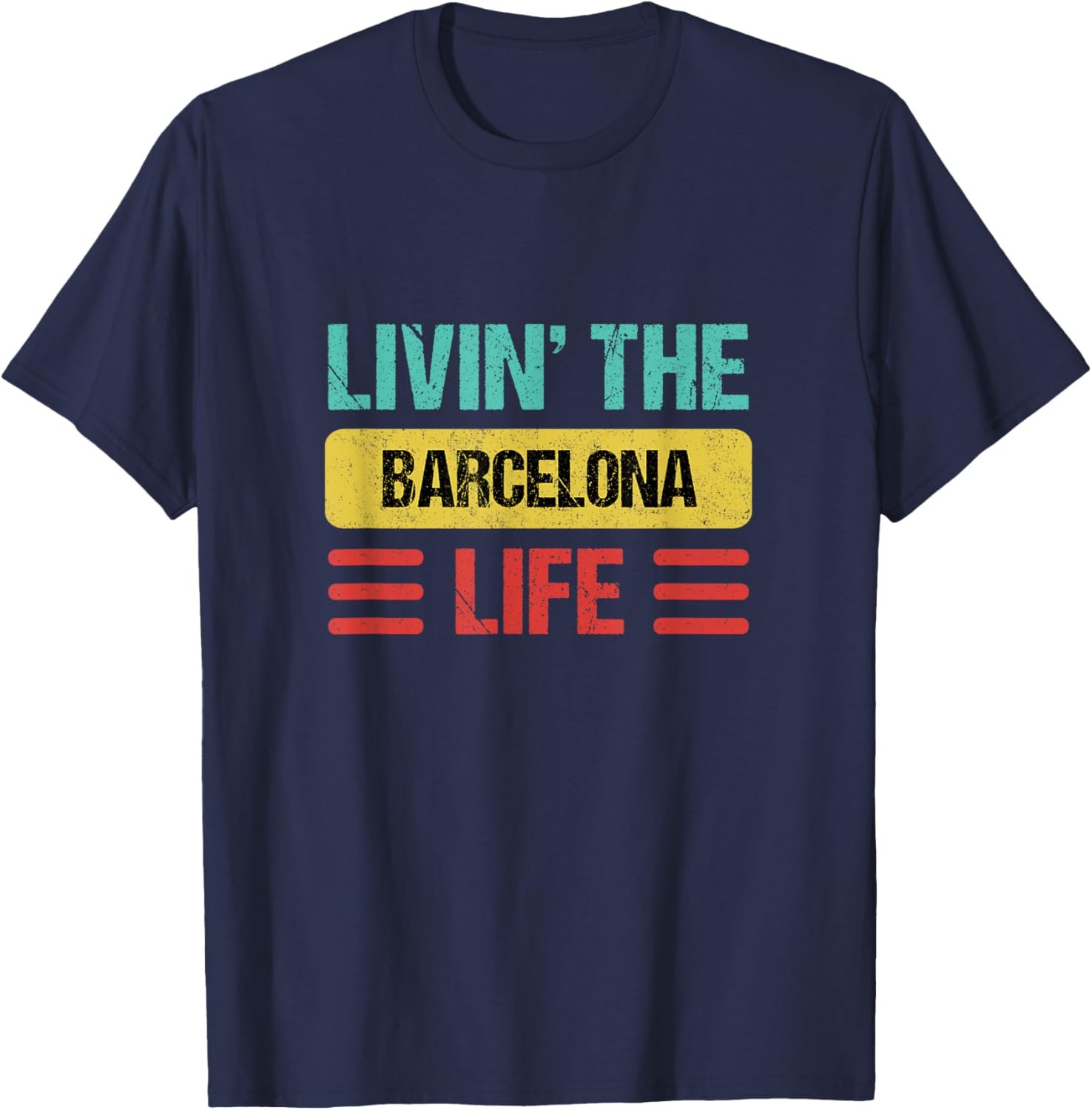 Barcelona Spain T-Shirt - T-Shirt | Navy