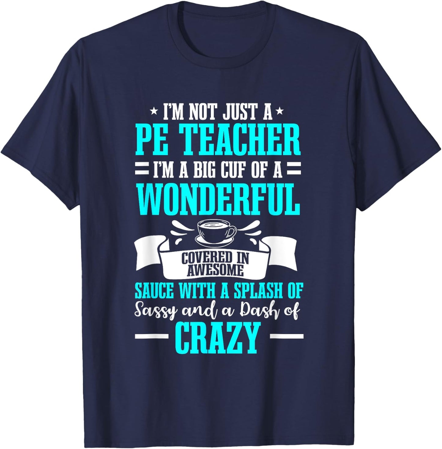 PE Teacher Gym Coach Physical Education Instructor Sport T-Shirt - T-Shirt | Navy