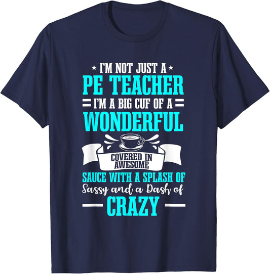 PE Teacher Gym Coach Physical Education Instructor Sport T-Shirt - T-Shirt | Navy