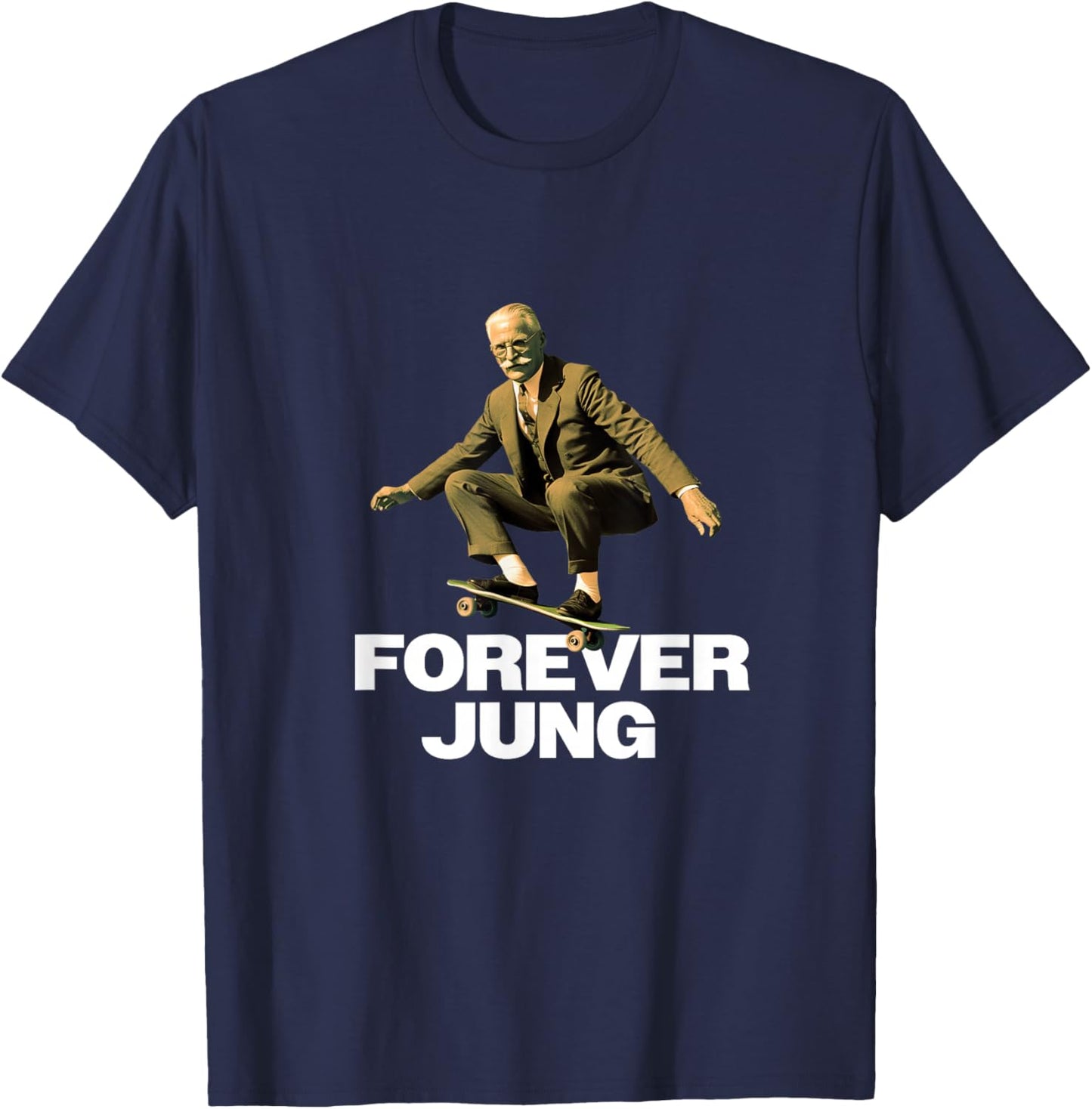 Forever Jung - Funny Psychoanalyst Design T-Shirt - T-Shirt | Navy