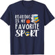 Reading Is My Favorite Sport Design for Reading Lover T-Shirt - T-Shirt | Navy