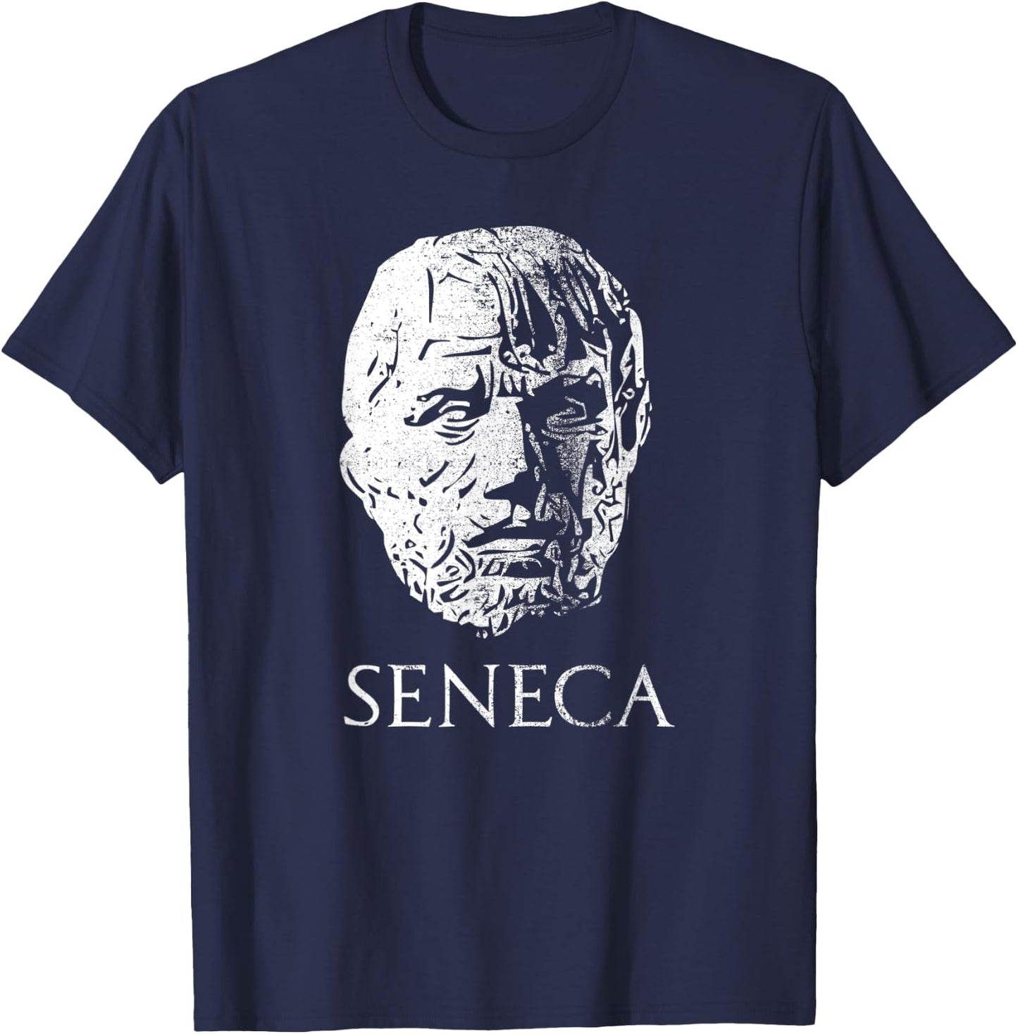 Stoicism Seneca The Younger Philosopher Stoic T-Shirt - T-Shirt | Navy