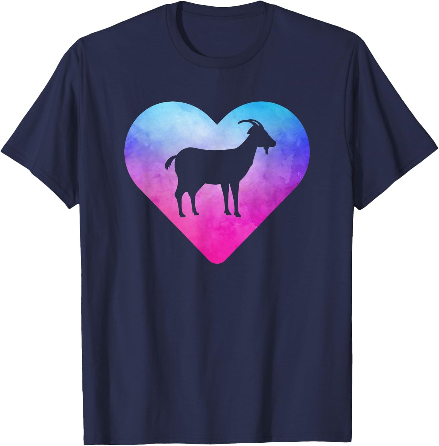 Women or Girls Goat T-Shirt - T-Shirt | Navy