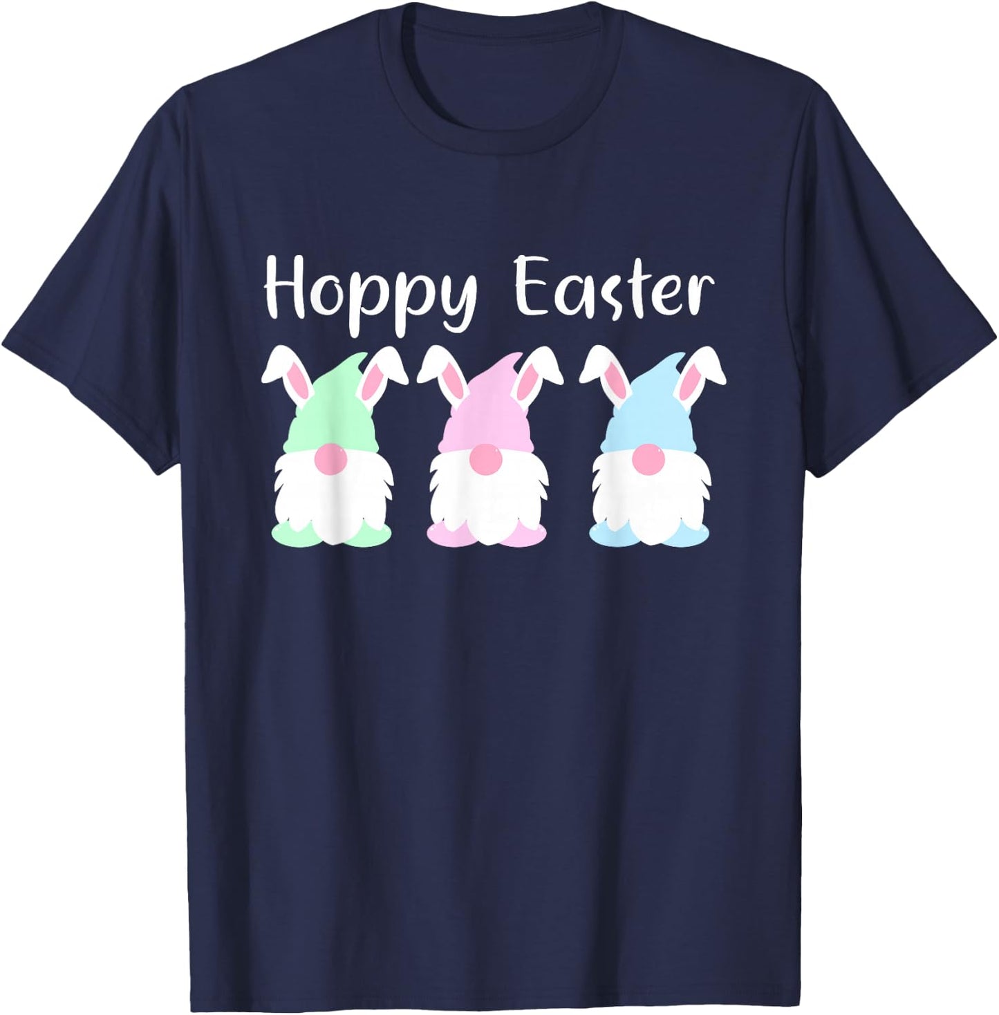 Easter Bunny Gnome Shirt Happy Easter Pun Spring Decor T-Shirt - T-Shirt | Navy