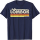 Lombok Indonesia - Retro Surf Paradise T-Shirt - T-Shirt | Navy