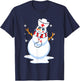 Nurse Snowman Nursing RN Registered Funny Christmas T-Shirt - T-Shirt | Navy